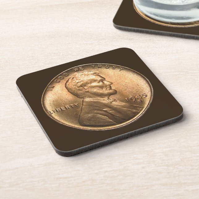 One Cent Coin Coaster Set (Left Side)