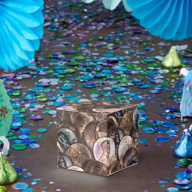 One Cent Penny Spread Background Favor Box (Party)