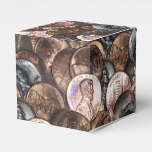 One Cent Penny Spread Background Favor Box