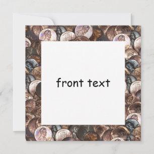 One Cent Penny Spread Background Invitation