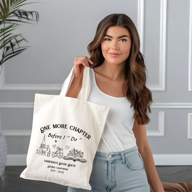 One Chapter Before the Chapel Book Bachelorette  Tote Bag (Creator Uploaded)