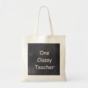One Classy Teacher Chalkboard Design Gift Tote Bag