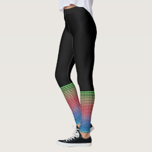 One Colour And Colourful Stripe Knee-High Socks Leggings