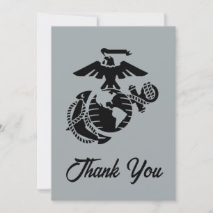 One-Colour EGA - Black Thank You Card