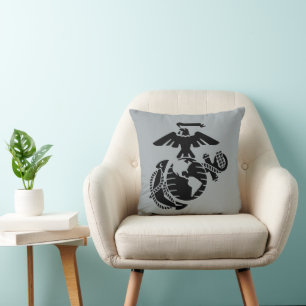 One-Colour EGA - Black Throw Pillow
