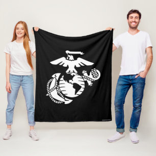 One-Colour EGA - White Fleece Blanket