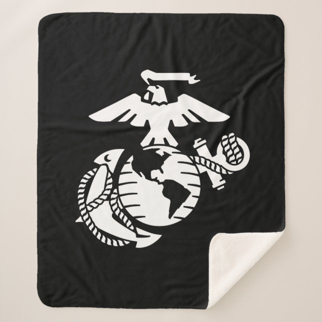 One-Colour EGA - White Sherpa Blanket (Front)