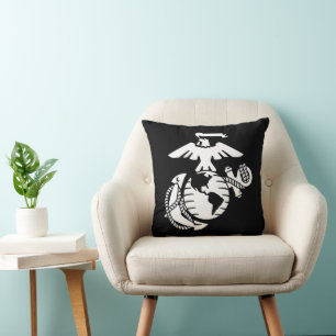 One-Colour EGA - White Throw Pillow