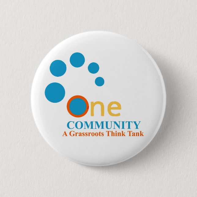 One Community Thinktank Round Button (Front)