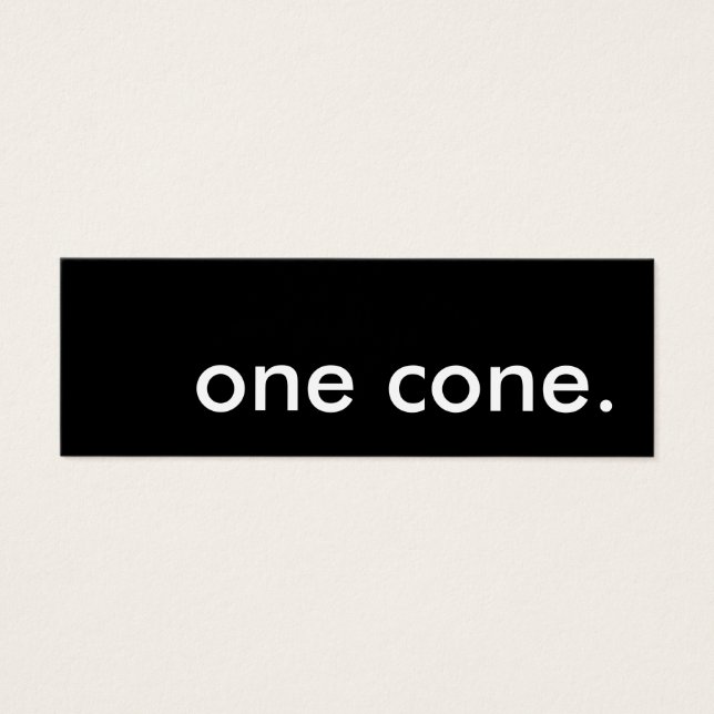 one cone. ice cream coupon (Front)