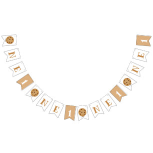 One Cookie Baby 1st Birthday Bunting Flags