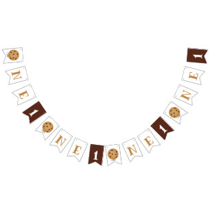 One Cookie Baby First Birthday Bunting Flags