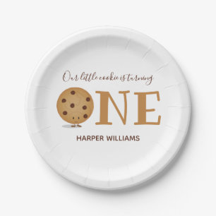 One Cookie Baby First Birthday Paper Plate
