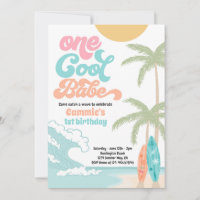 One Cool Babe Retro Surf 1st Birthday Party