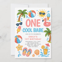 One Cool Babe Tropical 1st Birthday Party