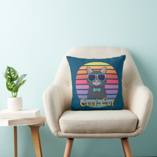 One Cool Cat Throw Pillow