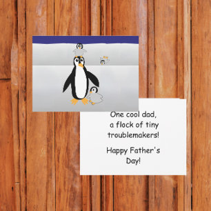 One Cool Dad Penguin Card