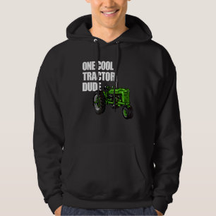 One Cool Tractor Dude Cute Boy's Tractor Hoodie