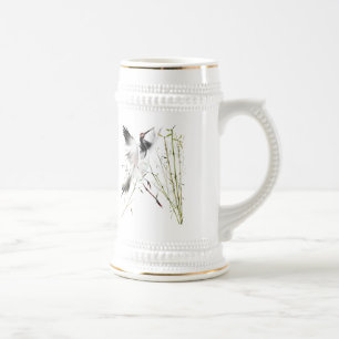 One Crane In Bamboo Mugs