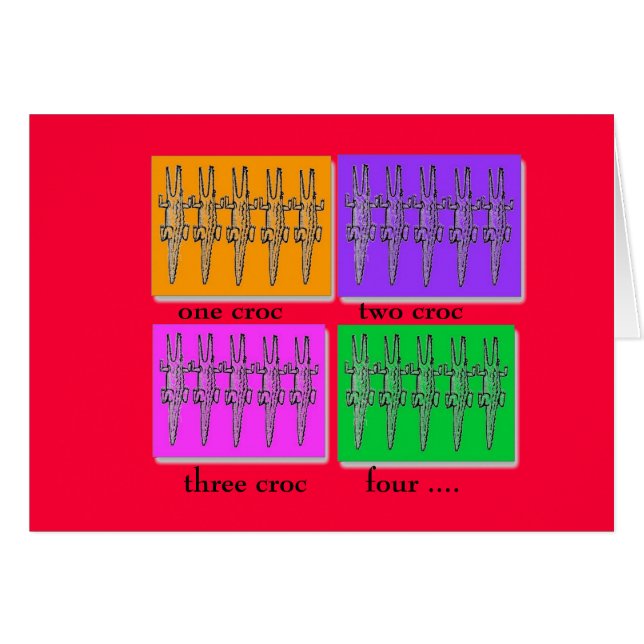 one croc         two croc, three croc       fou... (Front Horizontal)