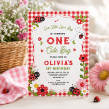 One Cute Bug Floral Ladybug 1st Birthday party