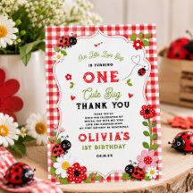 One Cute Bug Floral Ladybug 1st Birthday party