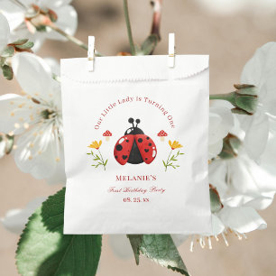One Cute Bug Ladybug 1st Birthday Favor Bags