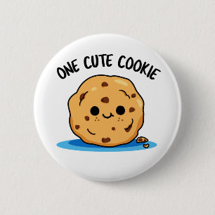 One Cute Cookie Funny Food Pun 2 Inch Round Button