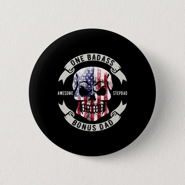 One D Bonus Stepdad Birthday Step Dad Fathers Day  2 Inch Round Button (Front)