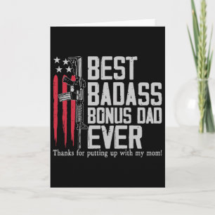 One D Bonus Stepdad Birthday Step Dad Fathers Day  Card