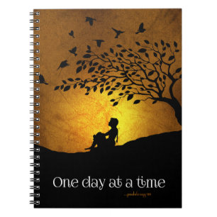 One Day at a Time (12 Step Recovery Female) Notebook