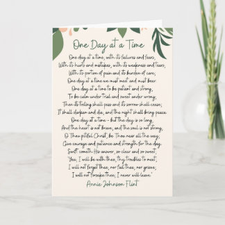 One Day At A Time Annie Johnson Flint Card