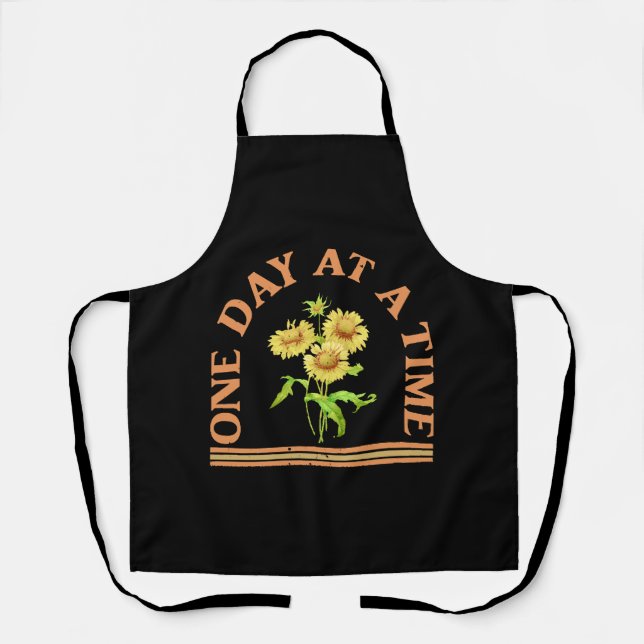 One Day At A Time Apron (Front)
