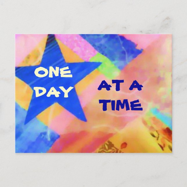 One Day at a Time Blue Star postcard (Front)