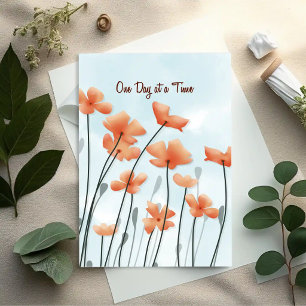 One Day at a Time – Botanical Encouragement Card