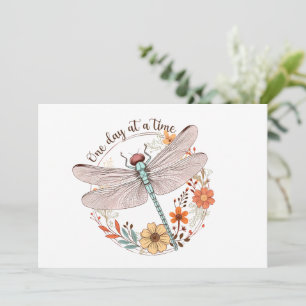 One Day at a Time Dragonfly Sublimation Holiday Card