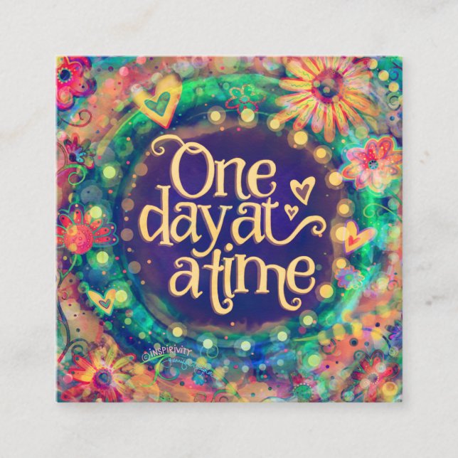 “One Day at a Time” Inspirivity kindness cards (Front)