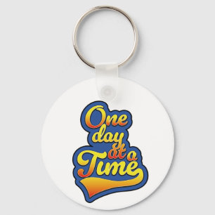 One day at a time keychain