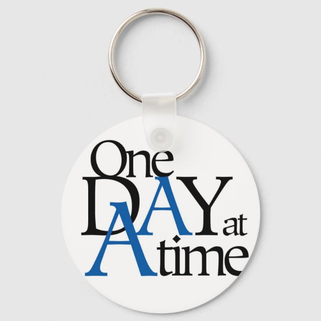 one day at a time keychain (Front)