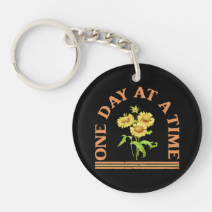 One Day At A Time Keychain