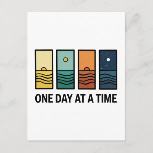 One Day At a Time Mental Health Reminder Postcard