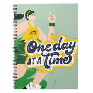 One Day at a Time - Motivational Running Notebook