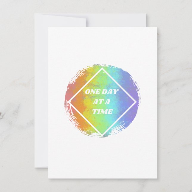 One Day At A Time - NA, Narcotics Anonymous Holiday Card (Front)