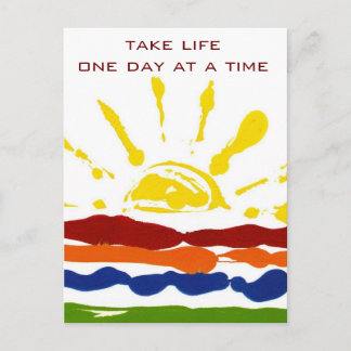 One day at a time postcard
