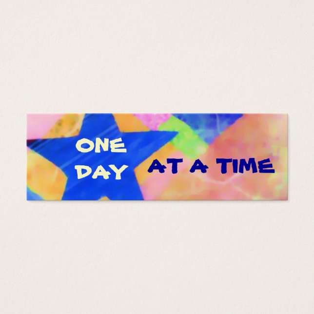 One Day at a Time profile card or bookmark (Front)
