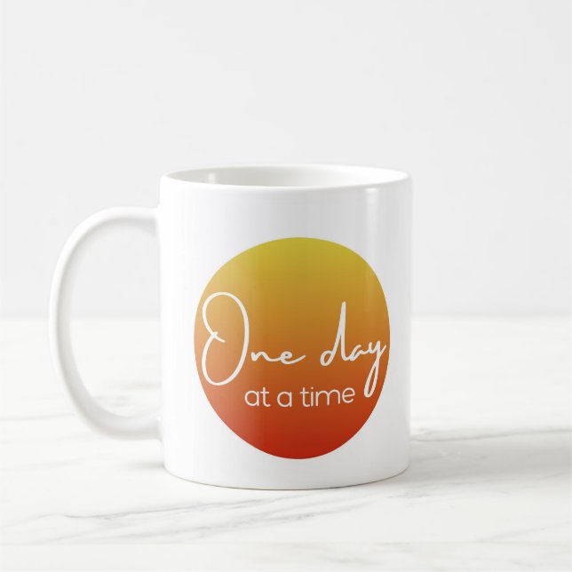 One Day at a Time Sobriety Mug (Left)