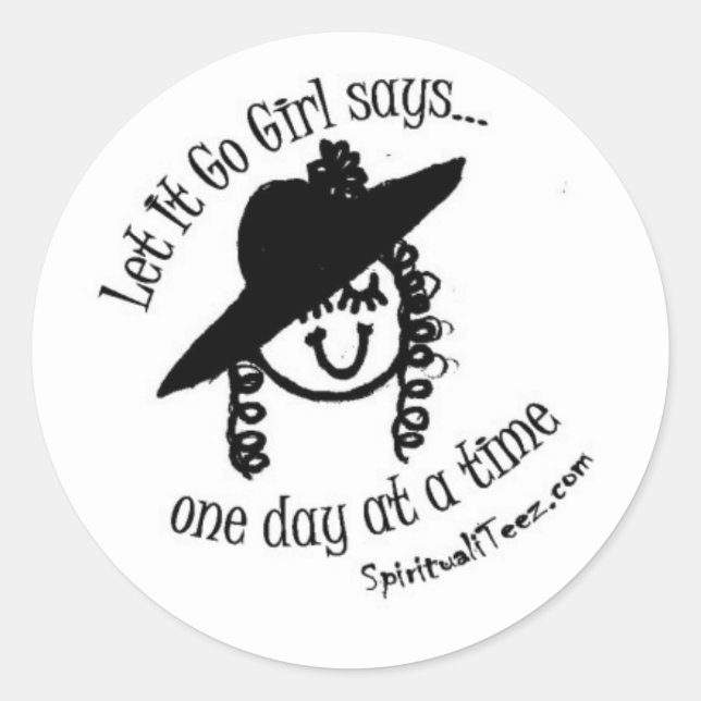 one day at a time stickers (Front)