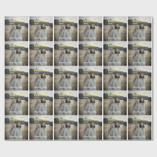 one day away dinner couple magazine photo yellow w wrapping paper