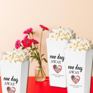 One Day Away Heart Photo Rehearsal Dinner Favor Box