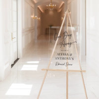 One Day Away Rehearsal Dinner Scripty Welcome Sign